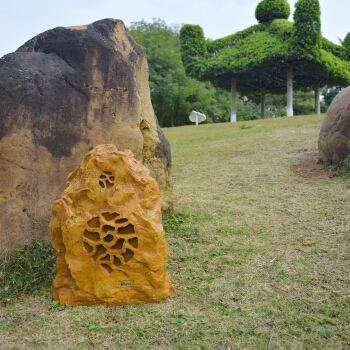 Thinuna LS-521 8 Inch Waterproof Coaxial Garden Outdoor Speaker 80 Watts Public Address System Rock Shaped Speaker