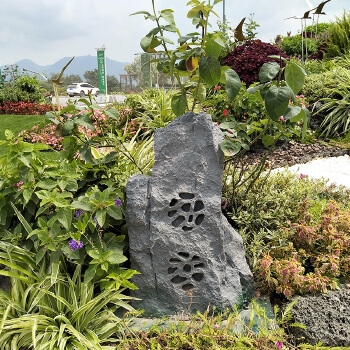 Thinuna LS-510 5.25 Inch Waterproof Coaxial Garden Outdoor Speaker 40 Watts Public Address System Rock Shaped Speaker