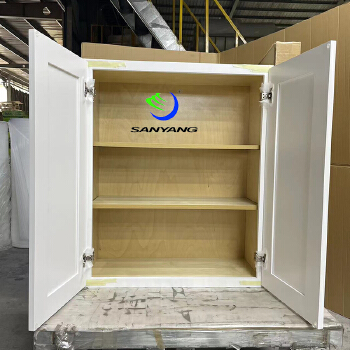 amercian style ktichen cabinets with white shaker design
