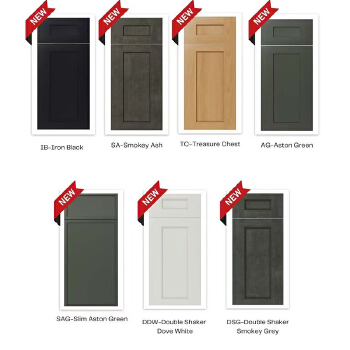 amercian style ktichen cabinets with white shaker design