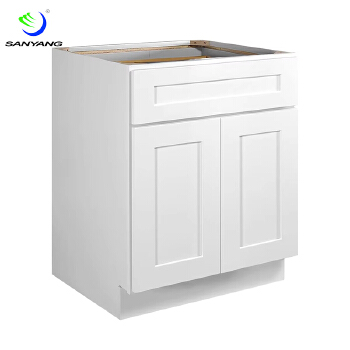 amercian style ktichen cabinets with white shaker design