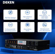 DEKEN DTA-2300 100V/70V/4-8ohm Stereo Mono Mode PFC 100~240VAC PA Amplifier Audio Console Mixer No Fan Design Digital Power Amplifier