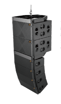 Dual 12-inch externally-mounted three-way line array speaker