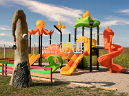 ocean themed kids plastic outdoor playground on sand pit