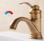 Cold and hot water faucets in the bathroom; washbasin faucets on the vanity surface.