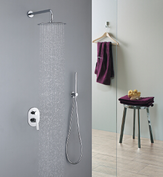Two functions concealed mount shower set