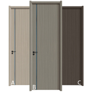 Bamboo charcoal fiberboard paint-free door