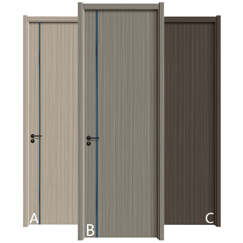 Bamboo charcoal fiberboard paint-free door
