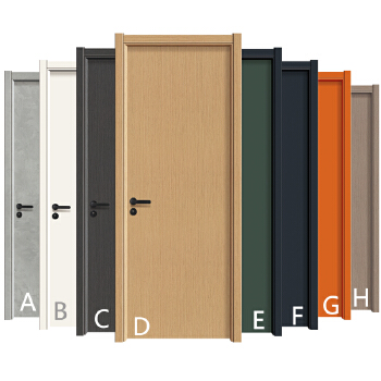 Skin-Fell Single Plate Carbon Crystal Painted Free Door