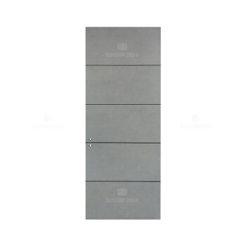 Horizontal groove line silver oak technology varnish wooden door