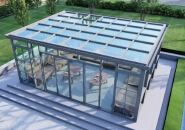 modern sliding sun room 