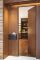 High-end customize wood veneer paint unequal double door