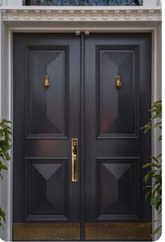 Solid oak wood entrance door