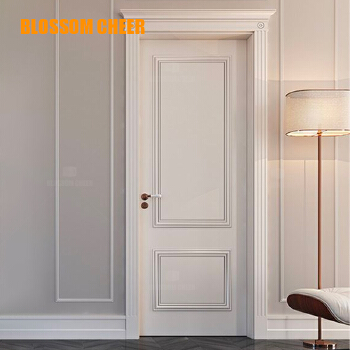 Matte painting decorative line design wpc door
