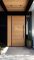 High-end customize wood veneer paint unequal double door