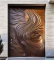 Solid wood relief craft flat opening/off-axis door