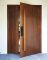 Painted red oak veneer grille door