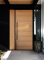 High-end customize wood veneer paint unequal double door