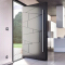 Solid oak wood entrance pivot door