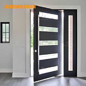 Solid oak wood entrance pivot door