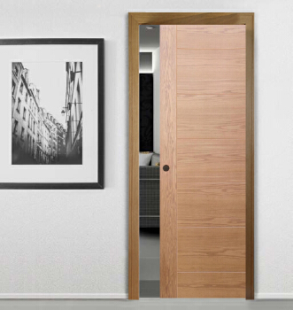 Artificial Wood Veneer Paint Pocket Door