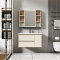 Wall Mounted Floating Alluminum Bathroom Cabinet With Smart Mirror Vanity