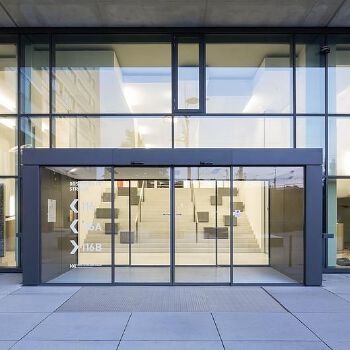 High-end aluminum alloy double-glazed automatic induction sliding door