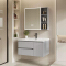 Wall Mounted Floating Alluminum Bathroom Cabinet With Smart Mirror Vanity