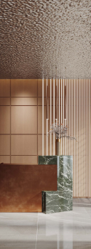 Carbon crystal 5D water ripple wall panel