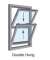 American style double lifting window
