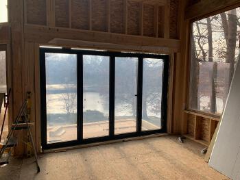 2.0mm thicknen Aluminum bi-fold door