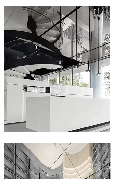 Carbon crystal mirror wall panel