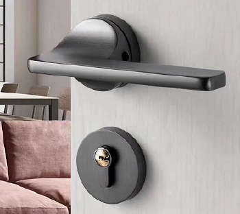 Security aluminum door lock with handle