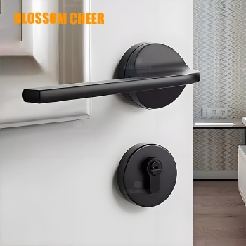 Security aluminum door lock with handle