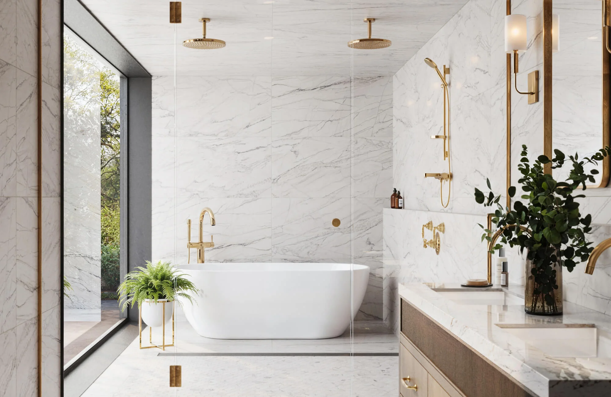 Polished Glazed Tiles & Marble Look Tiles