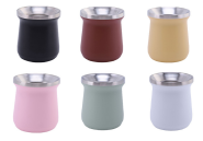 12oz spray painted eggshell cup double layer