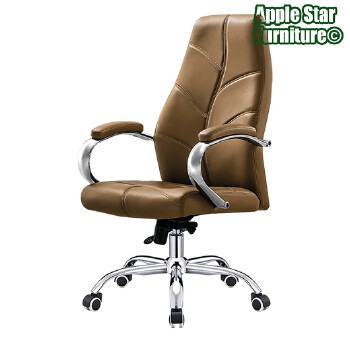 (AS-B2898C) Premium Mold Wooden Luxury Swivel Leather Chaise Computer Home Office Furniture Chair