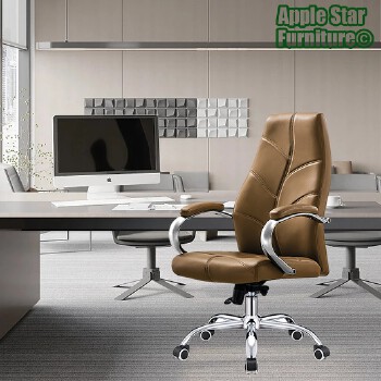 (AS-B2898C) Premium Mold Wooden Luxury Swivel Leather Chaise Computer Home Office Furniture Chair