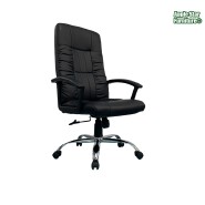 (AS-B2892C) Ergonomic Black High Back Leather Office Chair for Comfort