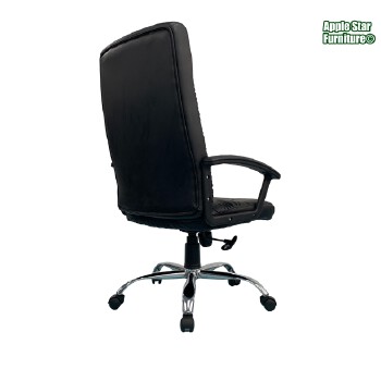(AS-B2892C) Ergonomic Black High Back Leather Office Chair for Comfort