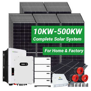 Complete All in One Off Grid Solar System 10KW 20KW 30KW Pv Module System 3 Phase Hybrid Inverter Solar Energy System