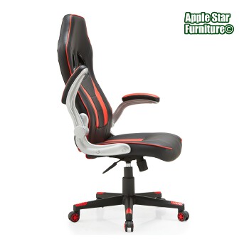 (AS-C2402) Sleek Red and Black Leather Gaming Chair for Modern Spaces