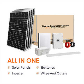 Complete All in One Off Grid Solar System 10KW 20KW 30KW Pv Module System 3 Phase Hybrid Inverter Solar Energy System