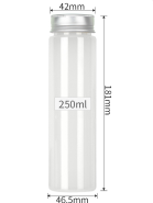 8.45 oz Plastic bottles with lids,Juice bottles with caps, Reusable Clear Bulk Beverage Containers for Juice, Milk and Other Beverages