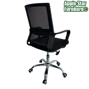 (AS-B2304J) Stylish Ergonomic Office Chair in Black Mesh and Metal