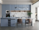 custom made ision Blue + Golden Years Stainless steel cabinets