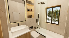 Comfortable and elegant bathroom design