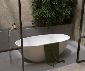 high quality solid surface freestanding bathtub