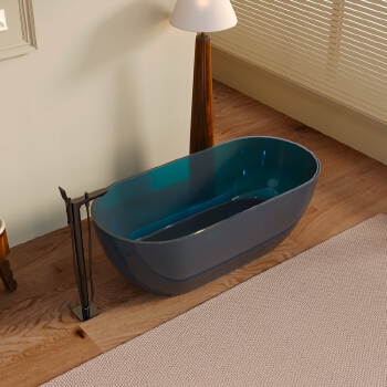 transparent resin freestanding bathtub