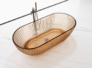 transparent resin freestanding bathtub